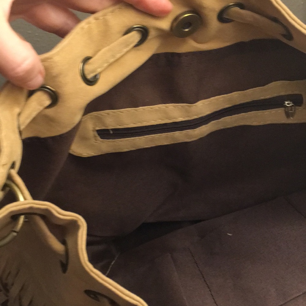 Brand New Faux Suede Crossbody Bag - Picture 4 of 4